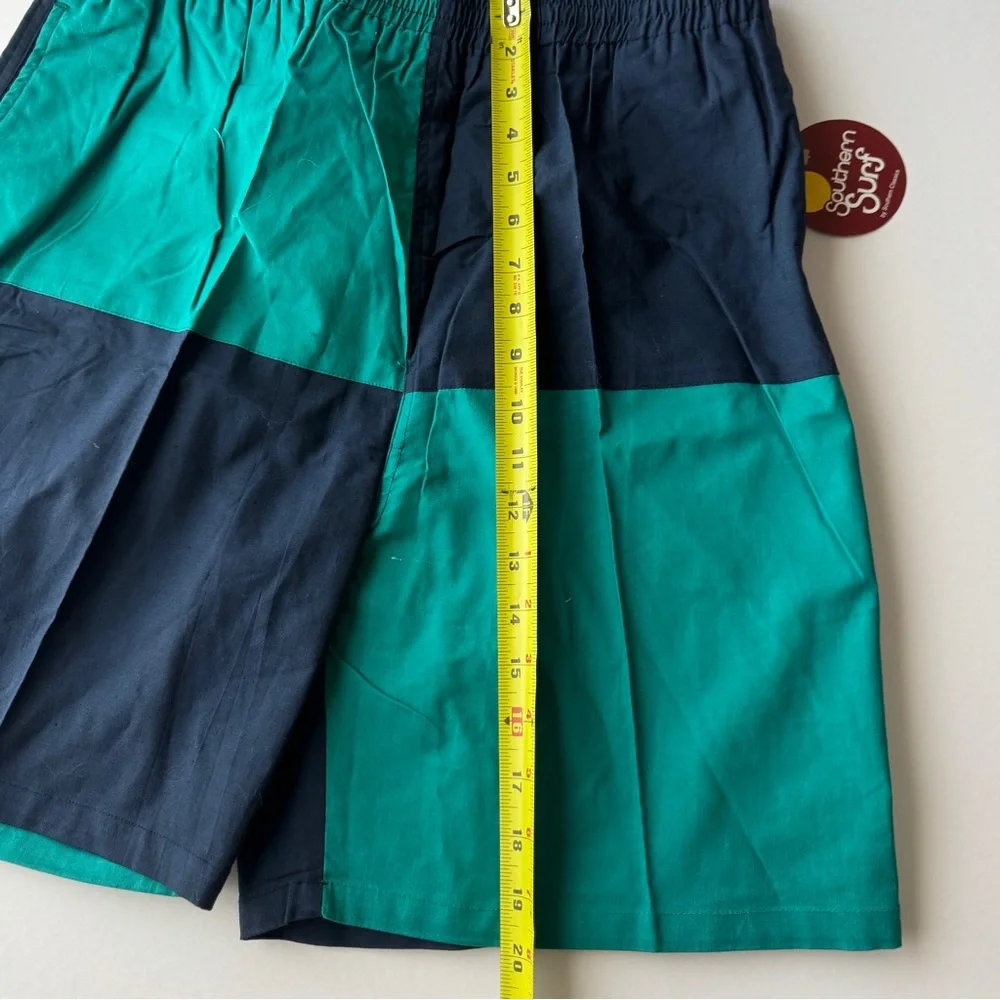 Southern Surf Mens Swim Trunks L Multicolor Color Block Mesh Lined 80s Vintage